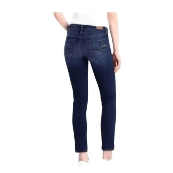 American Eagle Super Stretch Skinny Jeans Blue Dark Wash Denim Low Rise 0 - Picture 4 of 9